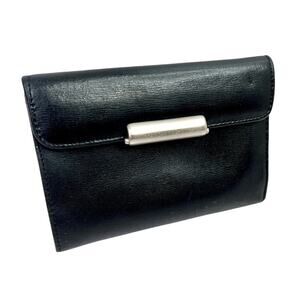 Mandarina Duck Black Leather Wallet Purse Hera Design Vintage (5.5 x 3.5 x 1)